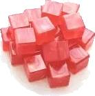 Sada 20 mramorovaných kostiček - červená