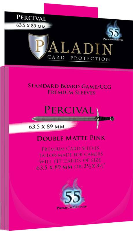 Obaly na karty Paladin - Percival - Double Matte - Standard Card Game 55 ks - Pink