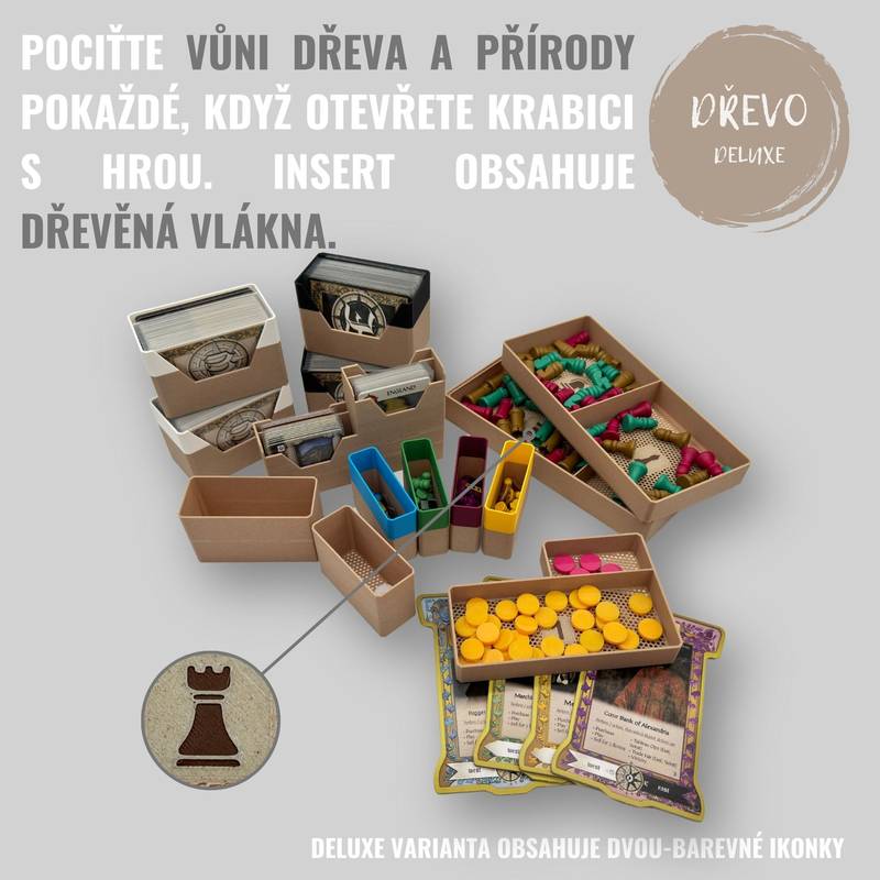 Pax Renaissance: 2nd Edition - INSERT do hry (79280) Barva: Deluxe dřevo NENÍ HRA! Insert do deskové hry - Neobsahuje hru!
