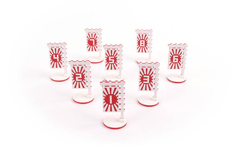 Rising sun - Vlajky Žetony