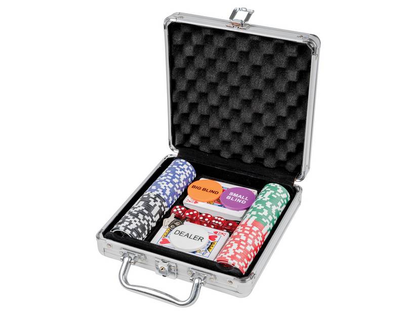 Sada 100 pokerových žetonů + kufřík - 3756