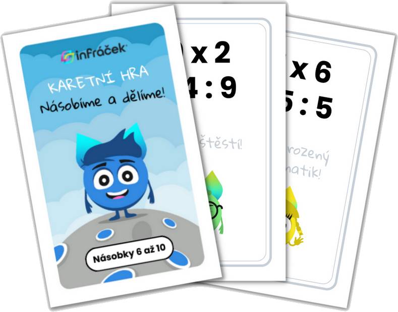 Násobíme a dělíme! - Násobky 6 až 10 - karetní hra