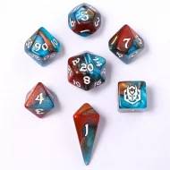 Mini Polymer RPG Dice Set Bard's Cloak (7)