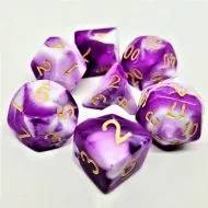 Dice Set Racing Purple/White (7)