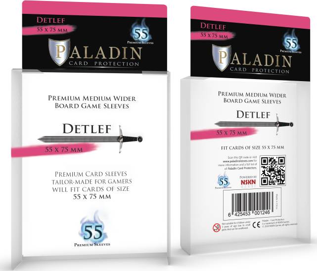 Obaly na karty Paladin: Detlef (55x75mm) 55 ks