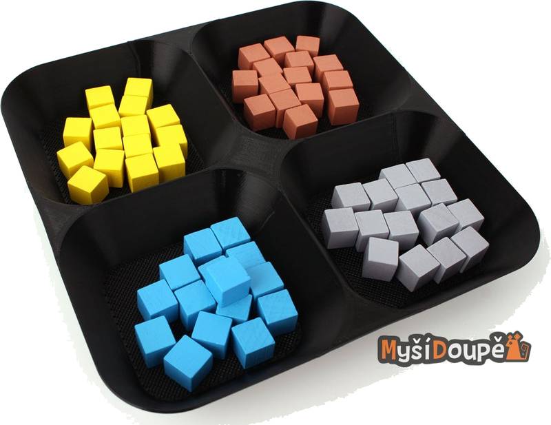 Čtyřmiska - univerzální miska na žetony - černá