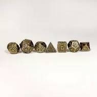 10mm Mini Metal RPG Ancient Bronze Polyhedral Dice Set