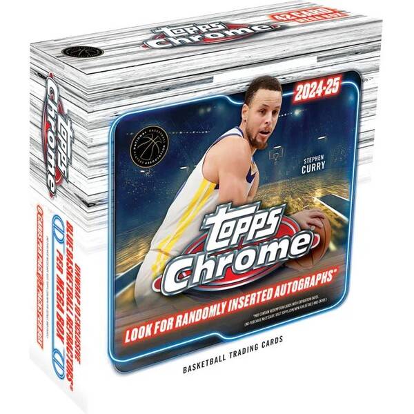 Basketbalové karty Topps 2025 - Chrome Basketbal Mega Box