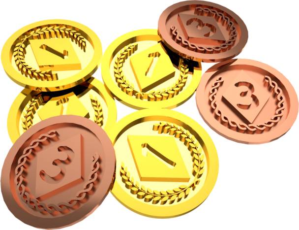 Gems of Iridescia: Metal Coin Upgrade Tokens