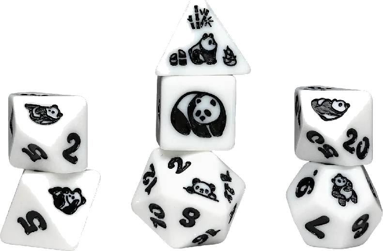 Animal Series: Moon Panda sada vícestěnných kostek