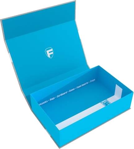 Kartonový box Feldherr - Half Size 75 mm, modrý