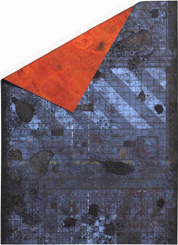 Oboustranná herní podložka 44"x60" (112x154 cm) - různé motivy Varianta: Cyberpunk and Mars