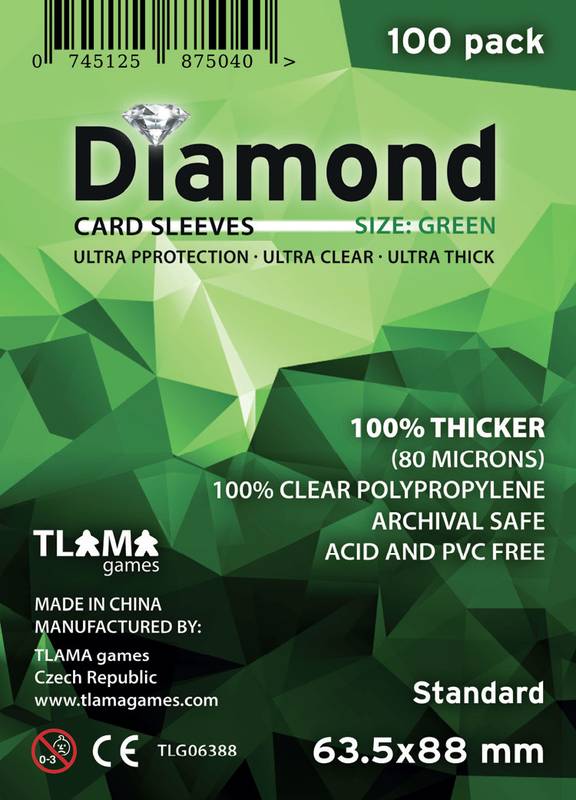 Obaly na karty Diamond Green: Standard (63,5x88 mm)