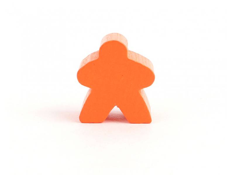 Dřevěné figurky klasický meeple 16 mm (20 ks) Barva: Oranžová