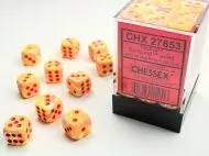 Dice Set Festive Sunburst/Red 12mm d6 (36x)