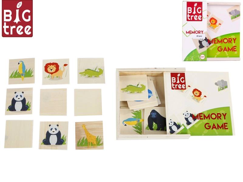 Pexeso dřevěné zvířátka v dřevěné krabičce