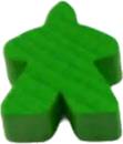 Carcassonne: dřevěná figurka (Meeple) - světle zelená