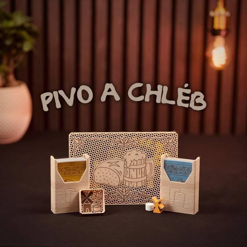 Pivo a chléb - INSERT do hry Varianta: Deluxe dřevo
