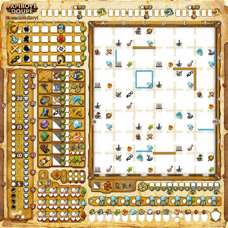 Papírové Doupě - stíratelný list pro rozšíření