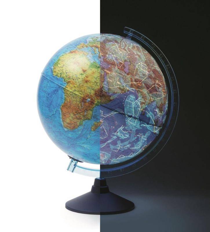 Interaktivní glóbus - 32 cm, 3d reliéf, led, noční země