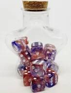 Diceset D6 Starlight: Red/Blue (18)