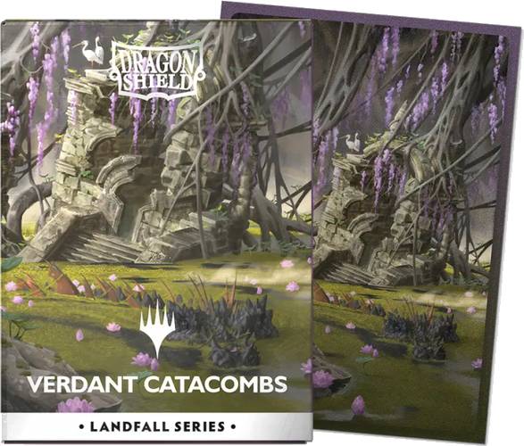 Ochranné obaly na karty Dragon Shield - Landfall Series - Matte Dual Sleeves Verdant Catacombs (100 ks)
