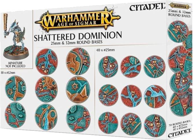 W-AOS: Shattered Dominion - Kulaté podstavce 25 & 32 mm (40ks +30 ks)