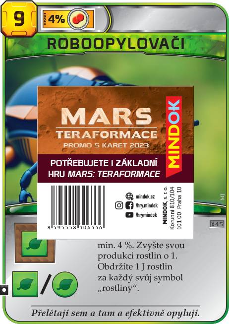 Mars: Teraformace - Sada 5 promo karet 2023