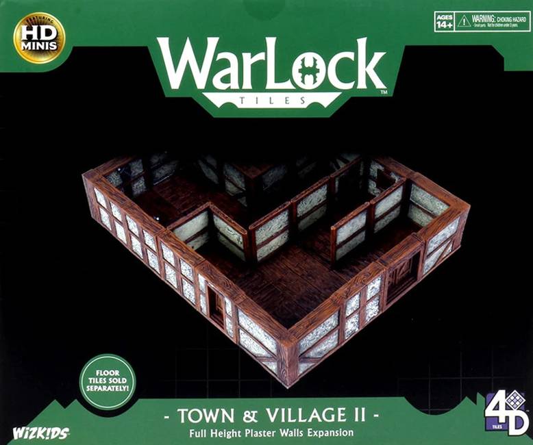 WarLock Tiles: Town & Village II - Full Height Plaster Walls Expansion