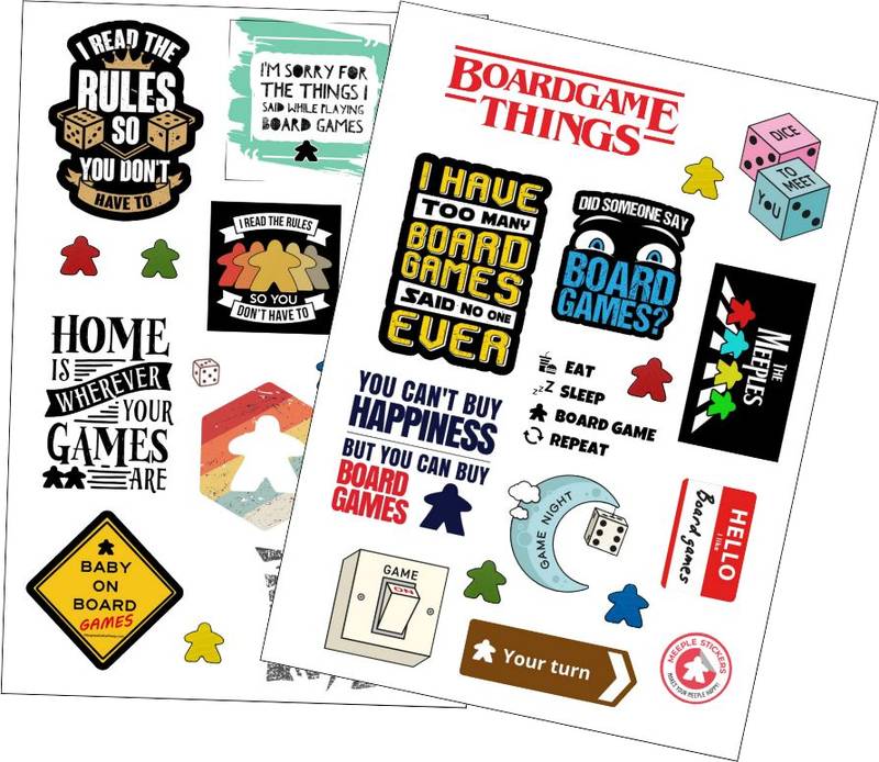 Samolepky pro fanoušky deskových her set 1+2