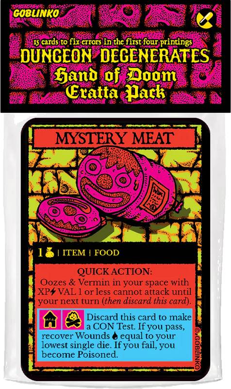 Dungeon Degenerates: Errata Pack