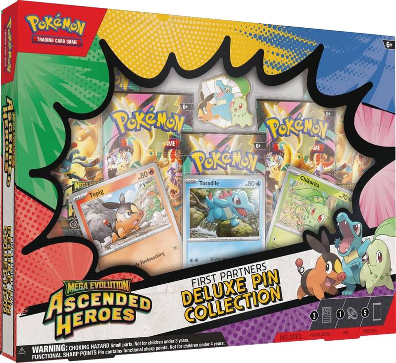 Pokémon TCG: Mega Evolution 2.5 Ascended Heroes - First Partners Deluxe Pin Collection