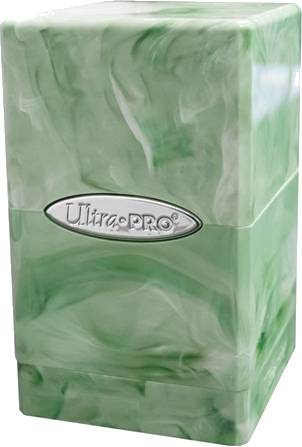 Krabička na karty Ultra Pro - Marble Satin Tower (Lime Green/White)