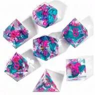 Vapor Wave Blossom Sharp Edge Dice Set (7)