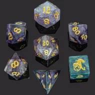 Purple Fluorite Stone Dice Set