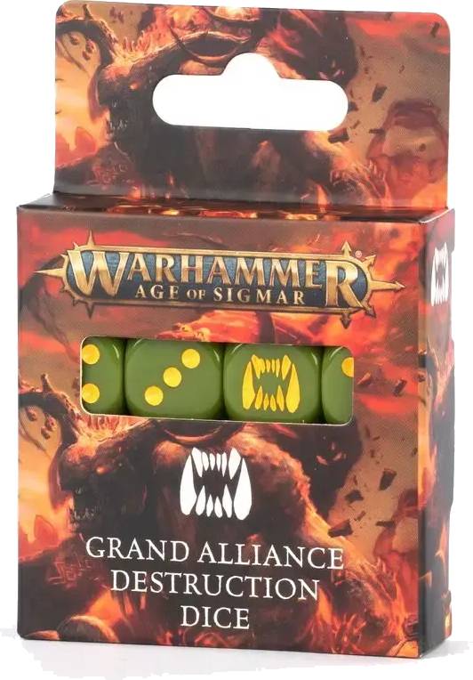 Warhammer AoS - Kostky: Grand Alliance Destruction (16x kusů)