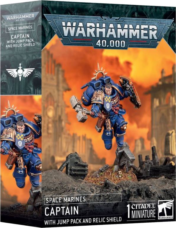 Space Marines: Captain with Jump Pack and Relic Shield