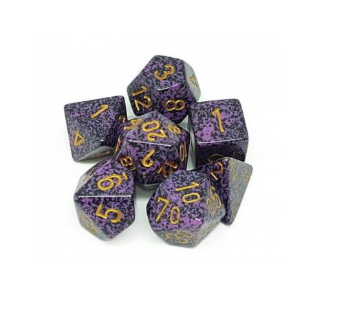 Sada 7 kostek Chessex - skvrnitá Hurricane - 25317