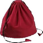 Sametový pytlík na figurky - červený