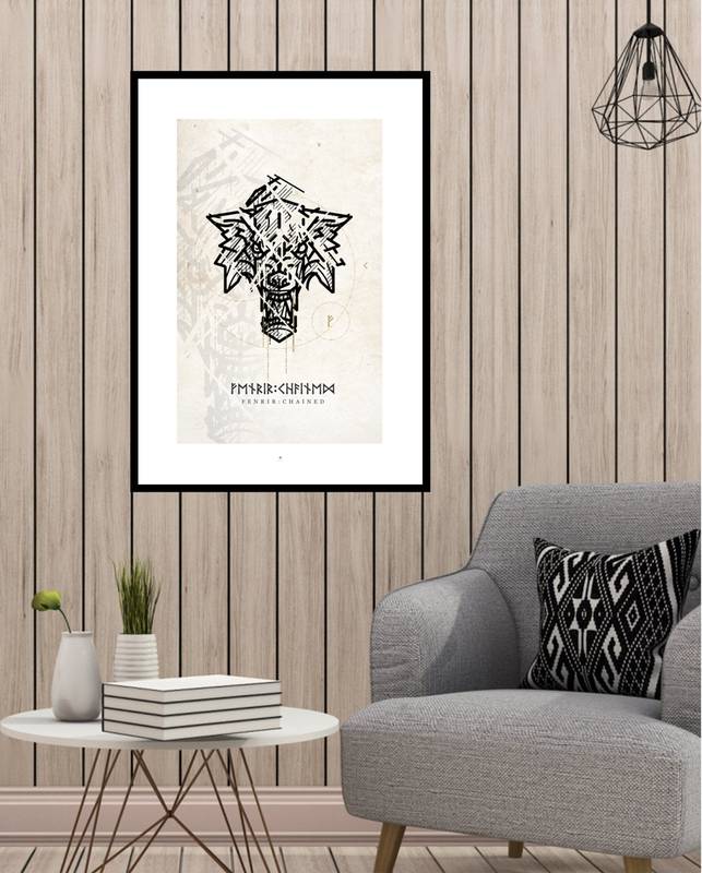 Fenrir spoutaný - vlk, plakát