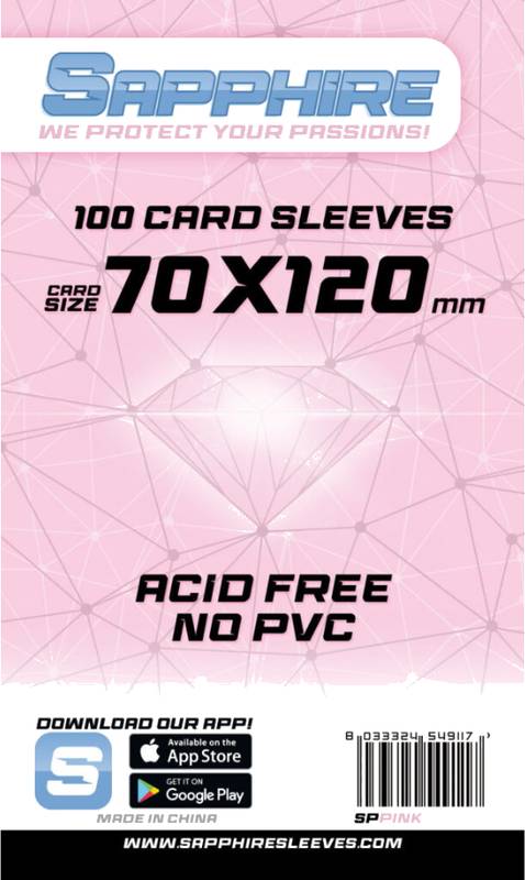 Obaly na karty Sapphire Pink - Tarot - 70 x 120 mm 100 ks