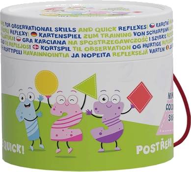 Postřeh! Čísla, barvy, tvary - Karetní hra