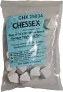 Opaque White Blank 10-sided Dices (10x)