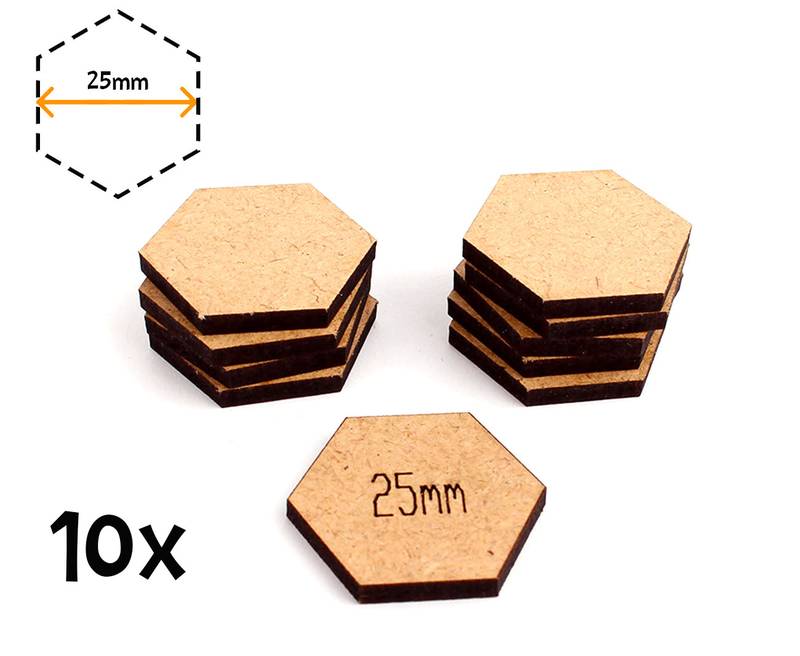 Podstavce hexové - 25mm Podstavce / Base