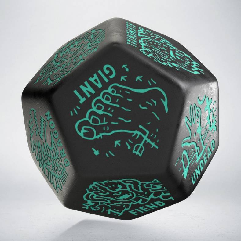Monster Generator Die: Black&Turquise