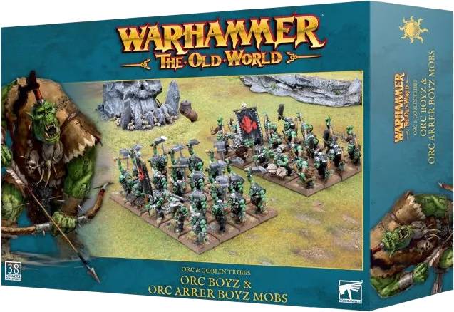 Warhammer The Old World - Orc and Goblin Tribes: Orc Boyz and Orc Arrer Boyz Mobs