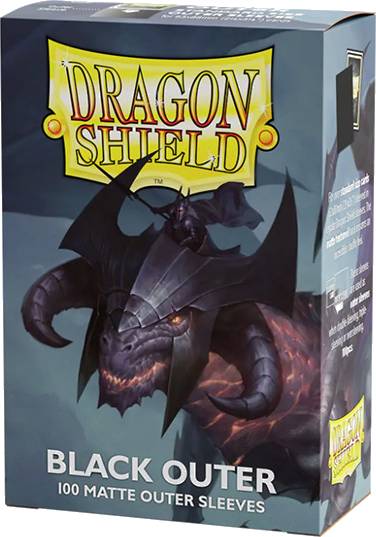 Ochranné obaly na karty Dragon Shield - Standard Outer Sleeves Matte Black (100 ks)