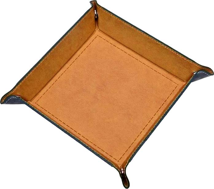 Dice Tray - Tác na kostky, koženka (skládací) Barva: Hnědá