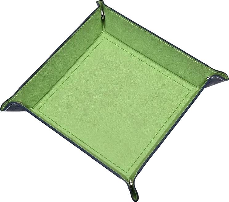 Dice Tray - Tác na kostky, koženka (skládací) Barva: Zelená