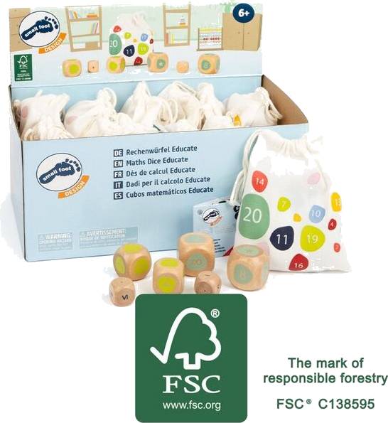Small Foot Edukativní kostky počítání 1 ks